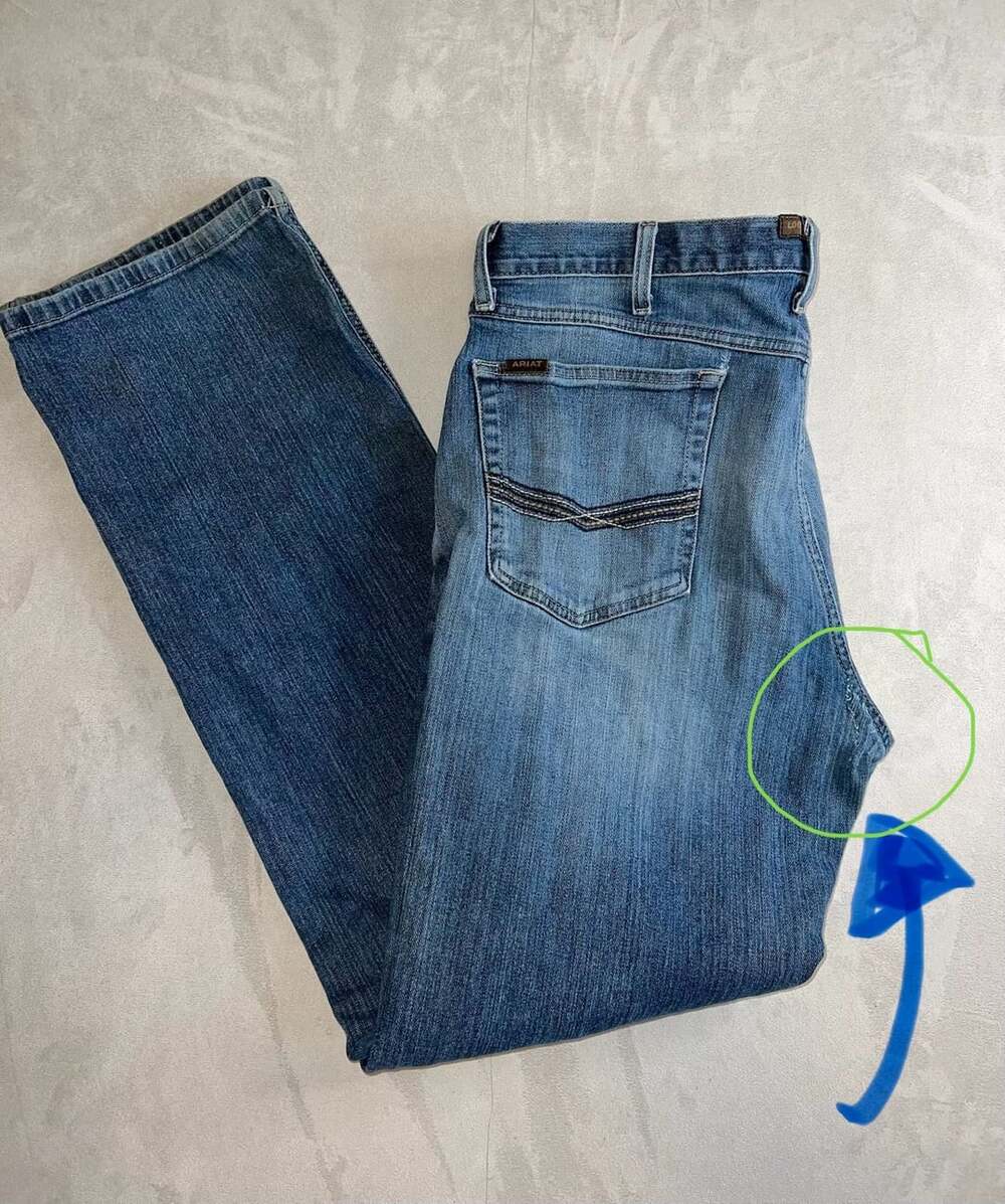 Ariat M5 Slim Straight Jeans Blue Denim 38/36